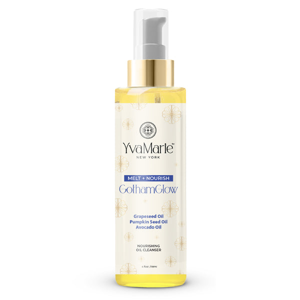 YvaMarie Gotham Glow skincare bottle on a white background